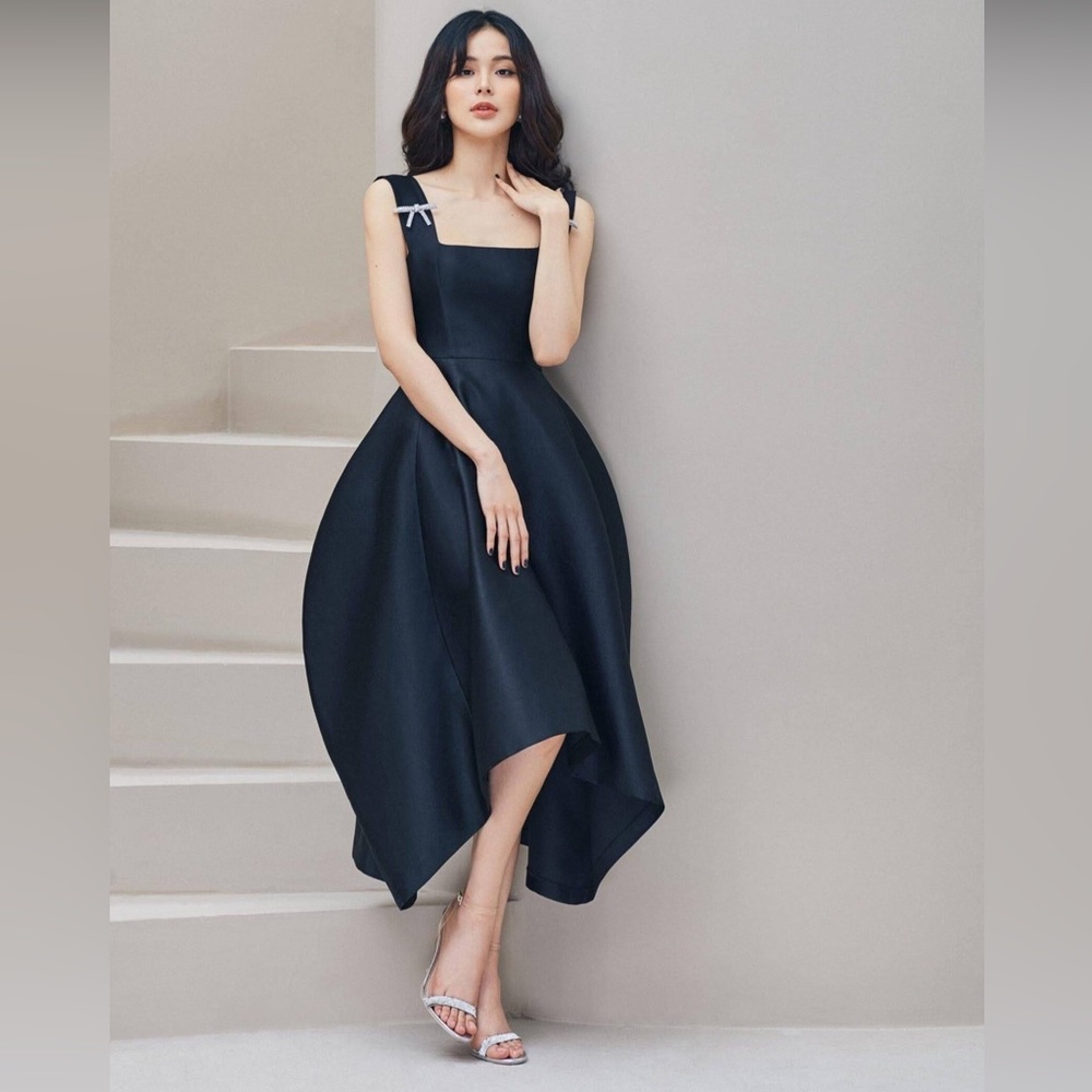 Blue Navy Midi Dress (D46)